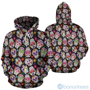Multi Colored Skull All Over Printed 3D Hoodie Product Photo