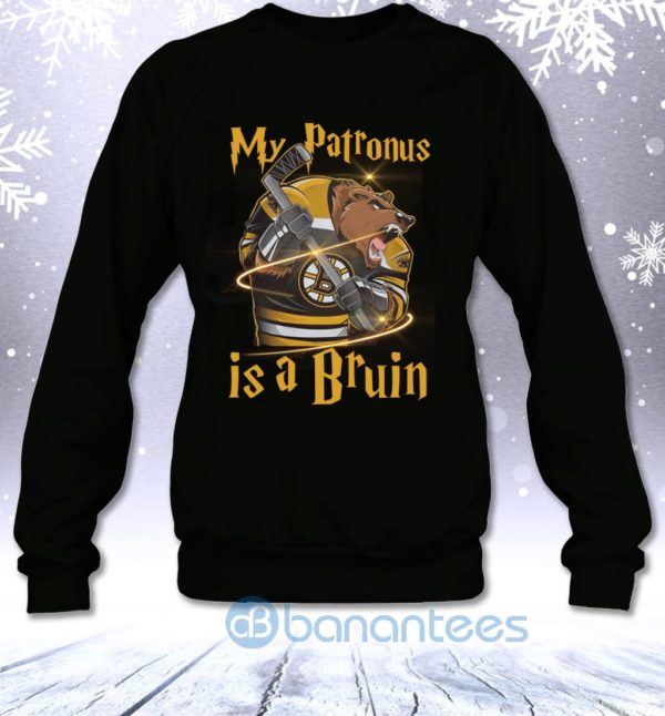 My Patronus Is A Boston Bruin Bear Funny Hockey Fans Sweatshirt Product Photo