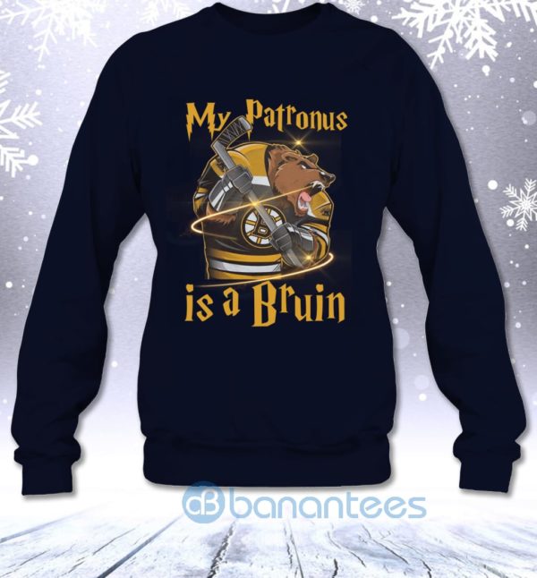 My Patronus Is A Boston Bruin Bear Funny Hockey Fans Sweatshirt Product Photo