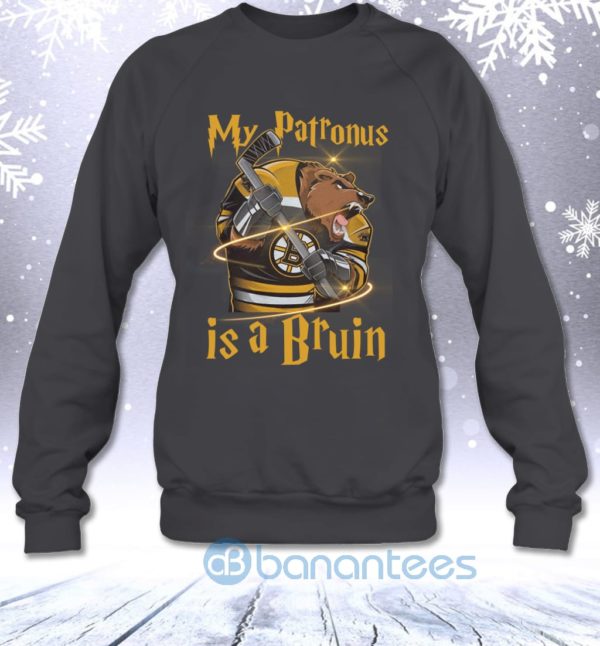 My Patronus Is A Boston Bruin Bear Funny Hockey Fans Sweatshirt Product Photo
