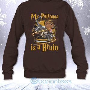 My Patronus Is A Boston Bruin Bear Funny Hockey Fans Sweatshirt Product Photo