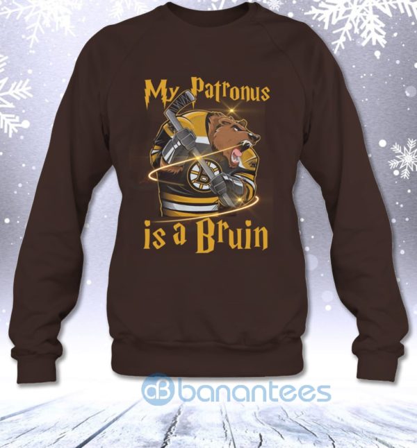 My Patronus Is A Boston Bruin Bear Funny Hockey Fans Sweatshirt Product Photo