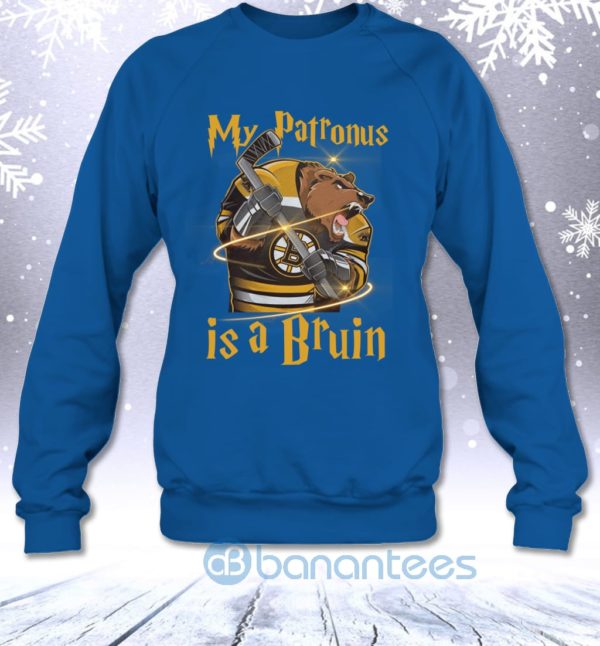 My Patronus Is A Boston Bruin Bear Funny Hockey Fans Sweatshirt Product Photo