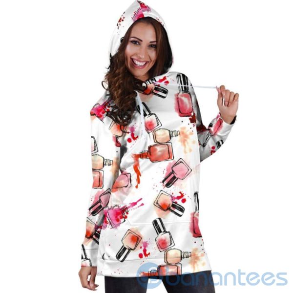 Nail Polish Splatter Hoodie Dress For Women Product Photo