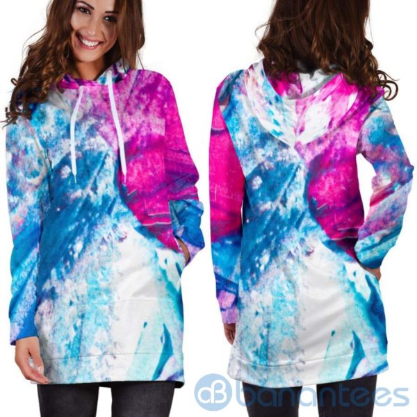 Nail Polish Texture Hoodie Dress For Women Product Photo