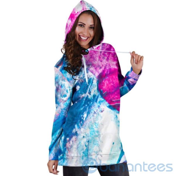 Nail Polish Texture Hoodie Dress For Women Product Photo