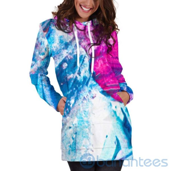 Nail Polish Texture Hoodie Dress For Women Product Photo