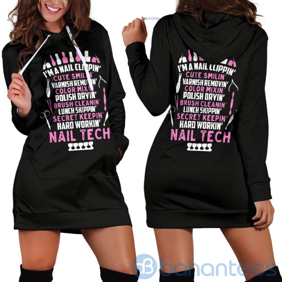 nail-tech-hoodie-dress-for-women-1-lmaXi.jpg Nail Tech Hoodie Dress For Women Product Photo