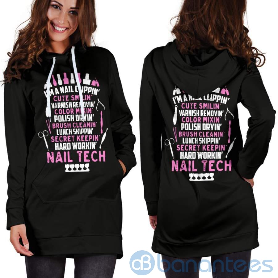nail-tech-hoodie-dress-for-women-2-4Z0he.jpg Nail Tech Hoodie Dress For Women Product Photo