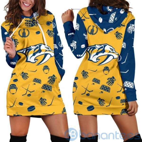 Nashville Predators Hoodie Dress For Women Product Photo