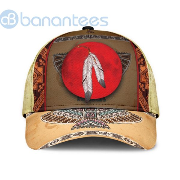 Native American Sun And Feather Printed Cap Product Photo