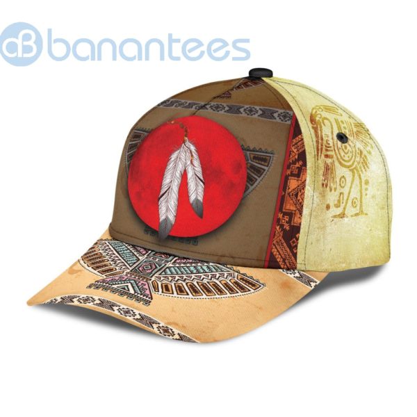 Native American Sun And Feather Printed Cap Product Photo