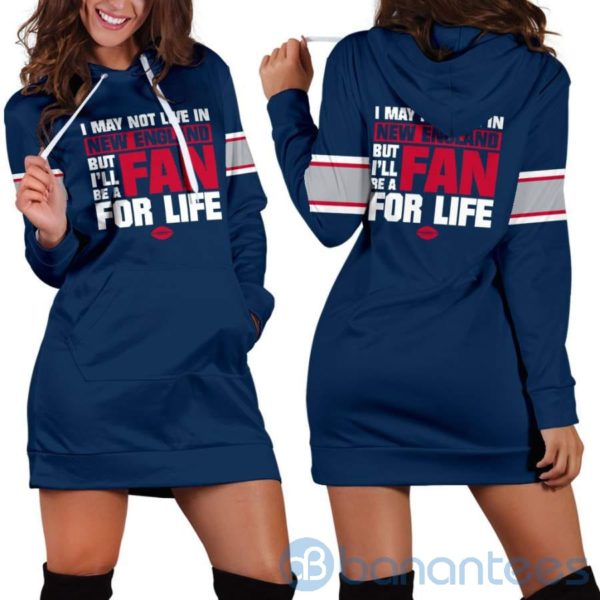New England Fan For Life Hoodie Dress For Women Product Photo