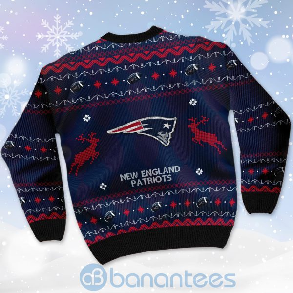 New England Patriots American Football Black Ugly Christmas 3D Sweater Product Photo