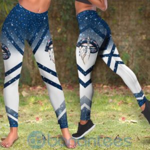 New England Patriots Leggings And Criss Cross Tank Top For Women Product Photo