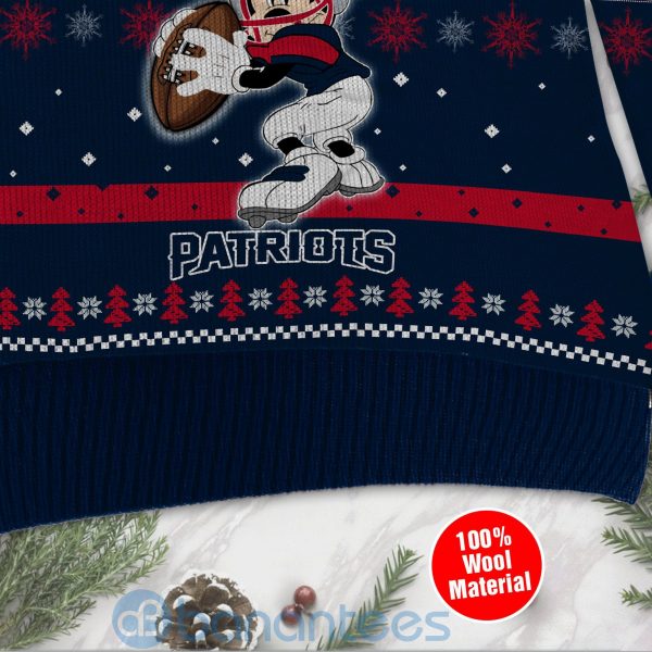 New England Patriots Mickey Mouse Funny Ugly Christmas 3D Sweater Product Photo