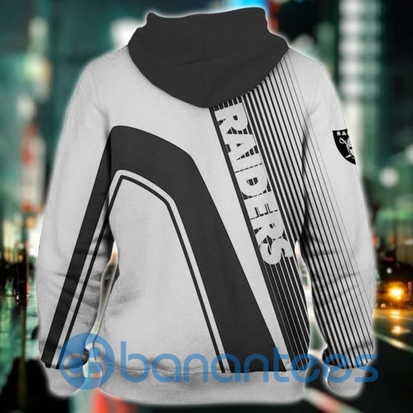 New Hoodies 3D Oakland Raiders White Black 3D Hoodie Zip Hoodie Product Photo