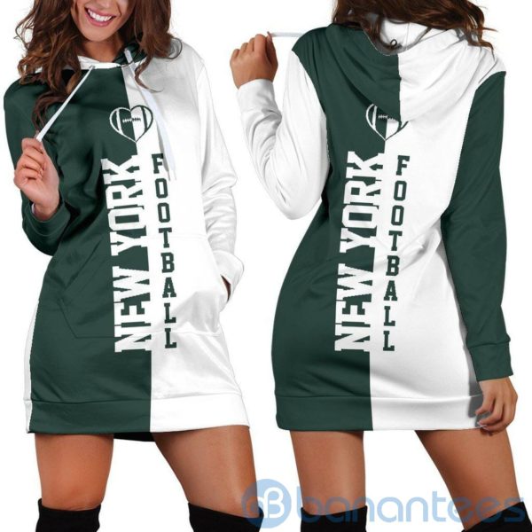 New York Football Fans Hoodie Dress For Women Product Photo