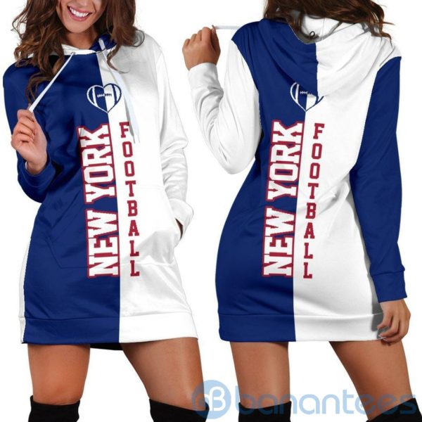 New York Football Hoodie Dress For Women Product Photo
