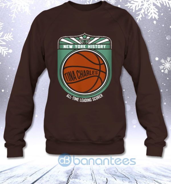 New York History All Time Leading Scorer Tina Charles Basketball Fans Sweatshirt Product Photo