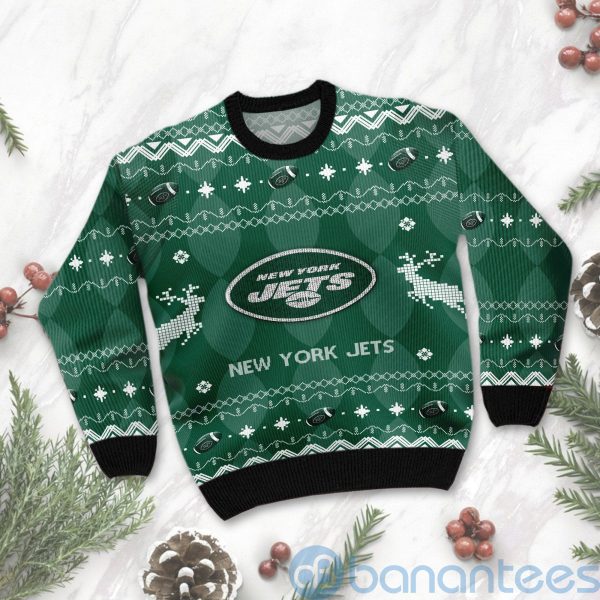 New York Jets American Football Black Ugly Christmas 3D Sweater Product Photo