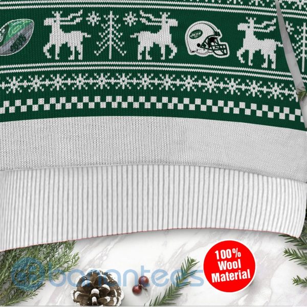 New York Jets Grateful Dead SKull And Bears Custom Name Ugly Christmas 3D Sweater Product Photo