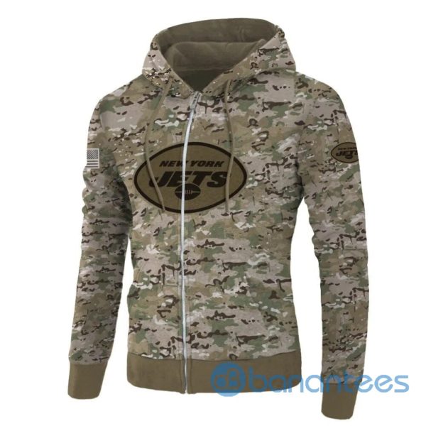 New York Jets Hoodie Camo Printed 3D Pullover All Over Printed 3D Hoodie Zip Hoodie Product Photo