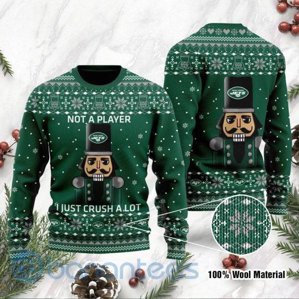 New York Jets I Am Not A Player I Just Crush Alot Ugly Christmas 3D Sweater Product Photo