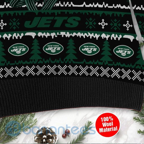 New York Jets Jack Skellington Halloween Ugly Christmas 3D Sweater Product Photo