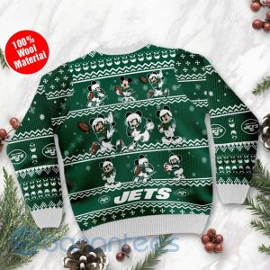 New York Jets Mickey Mouse Ugly Christmas 3D Sweater Holiday Party Product Photo
