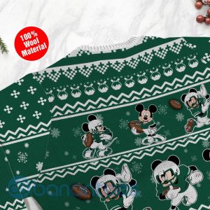New York Jets Mickey Mouse Ugly Christmas 3D Sweater Holiday Party Product Photo