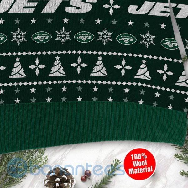 New York Jets Santa Claus In The Moon Ugly Christmas 3D Sweater Product Photo