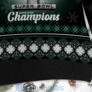 New York Jets Super Bowl Champions Cup Ugly Christmas 3D Sweater Product Photo