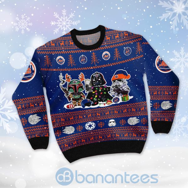 New York Mets Star Wars Ugly Christmas 3D Sweater Product Photo