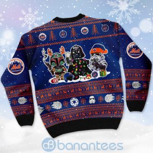 New York Mets Star Wars Ugly Christmas 3D Sweater Product Photo