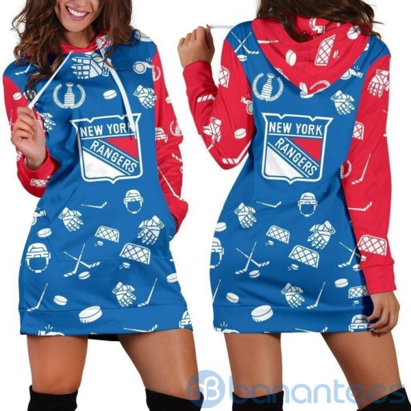 New York Rangers Hoodie Dress For Women Product Photo