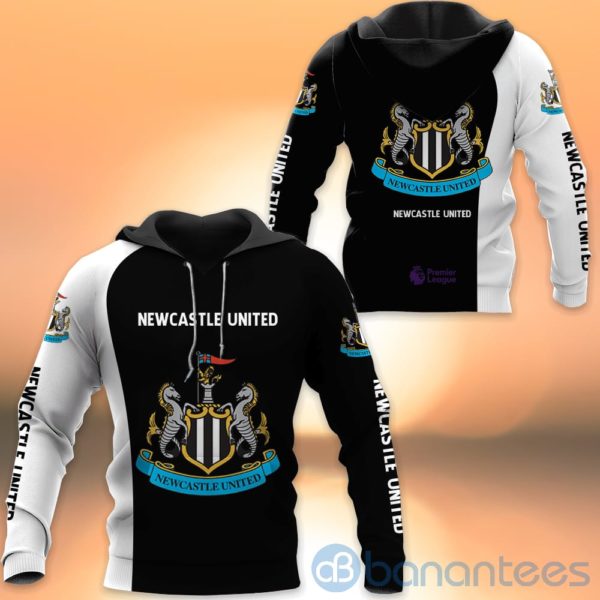Newcastle United FC Black All Over Printed Hoodies Zip Hoodies Product Photo
