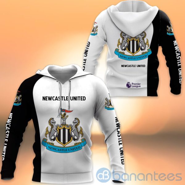 Newcastle United FC White All Over Printed Hoodies Zip Hoodies Product Photo
