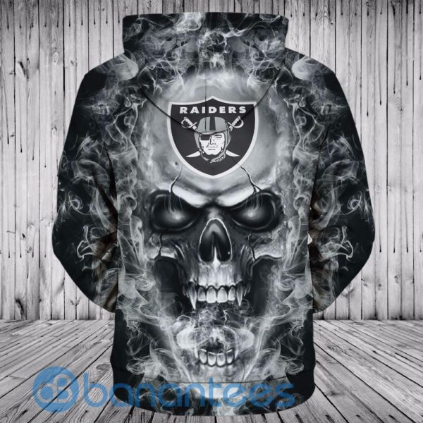NFL 3D Hoodie 3D Skull Oakland Raiders 3D Hoodie Zip Hoodie Product Photo