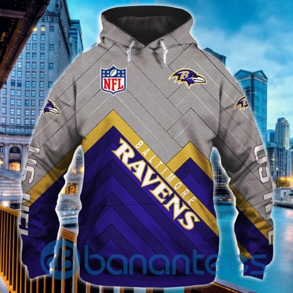 NFL Baltimore Ravens Full Printed 3D Hoodie Zip Hoodie Product Photo