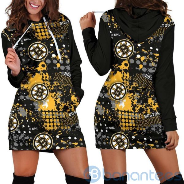 NHL Team Boston Bruins Hoodie Dress For Women Product Photo