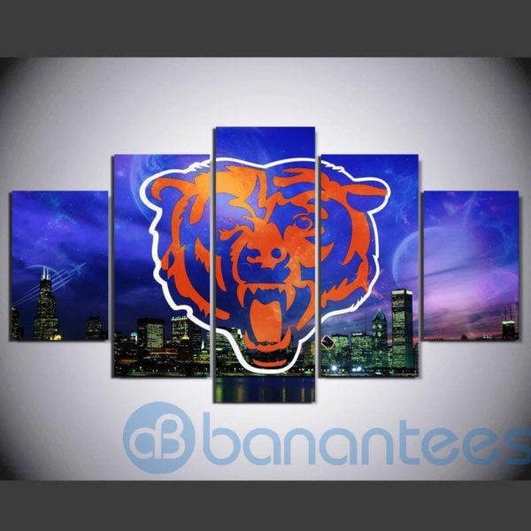 Night City Chicago Bears Wall Art For Living Room Wall Decor Product Photo