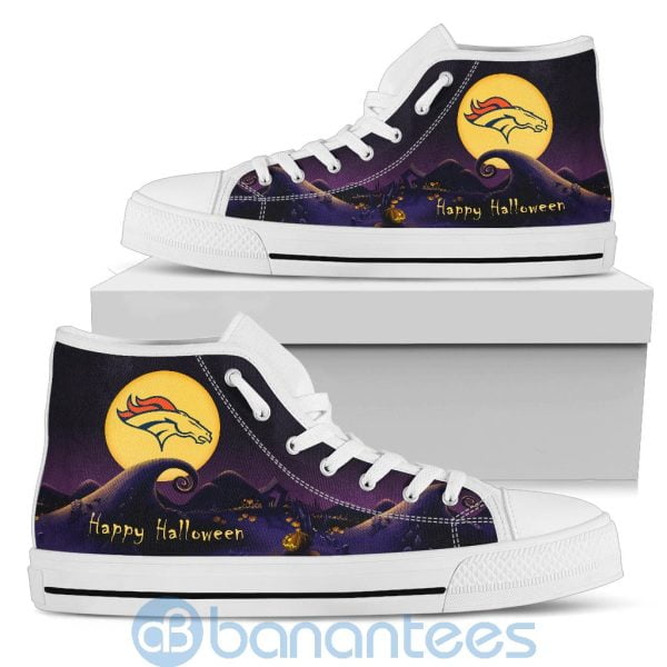 Nightmare Before Christmas Happy Halloween Denver Broncos High Top Shoes Product Photo