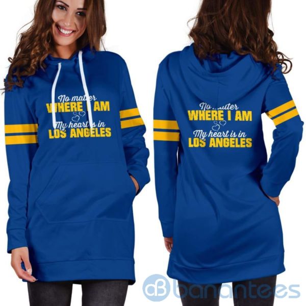 No Matter Where I Am Los Angeles Hoodie Dress For Women Product Photo