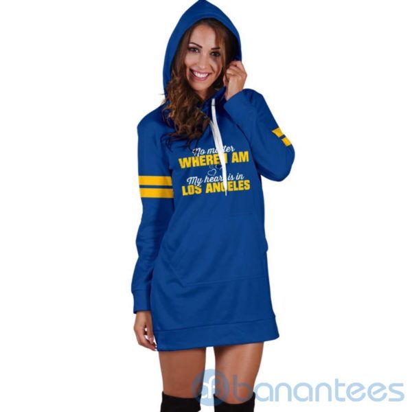 No Matter Where I Am Los Angeles Hoodie Dress For Women Product Photo