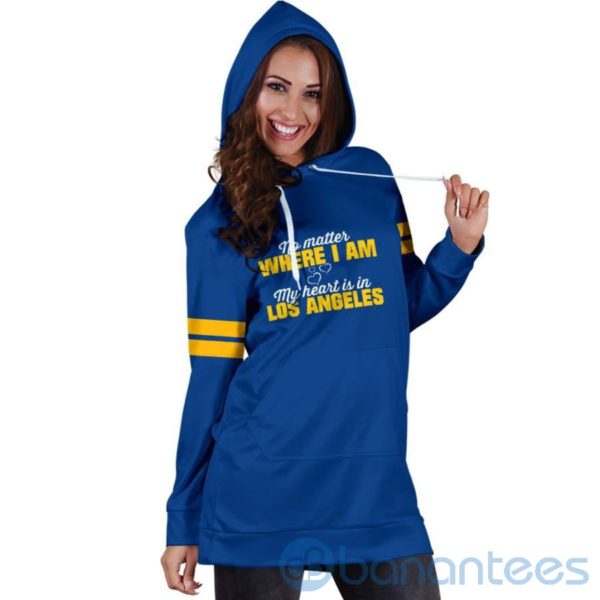 No Matter Where I Am Los Angeles Hoodie Dress For Women Product Photo
