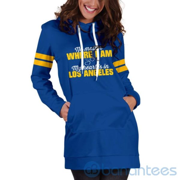 No Matter Where I Am Los Angeles Hoodie Dress For Women Product Photo