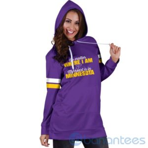 No Matter Where I Am Minnesota Hoodie Dress For Women Product Photo