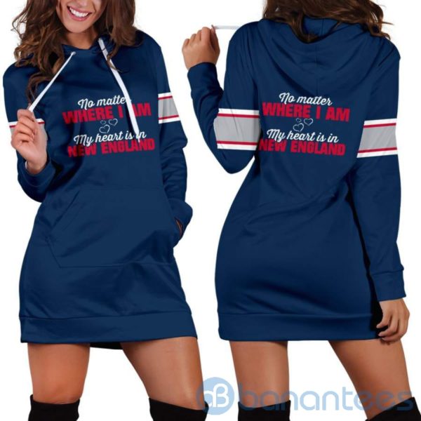 No Matter Where I Am New England Hoodie Dress For Women Product Photo