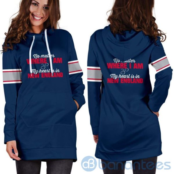 No Matter Where I Am New England Hoodie Dress For Women Product Photo